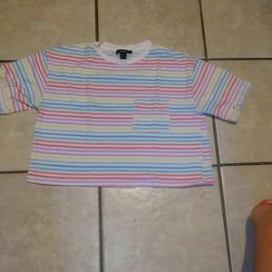Pastel rainbow top size small in women's top